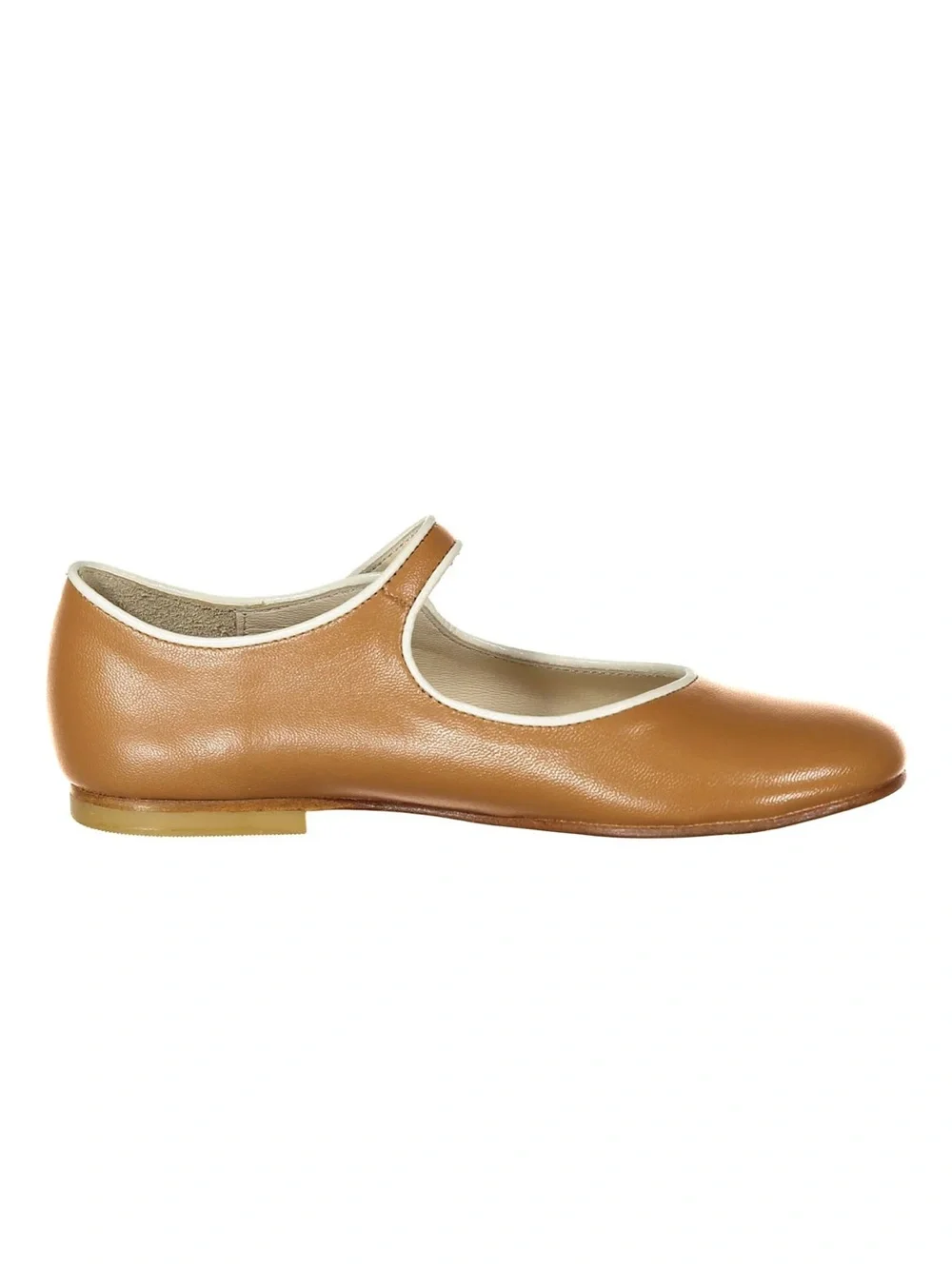 Bonpoint Ella Mary Jane Genuine Leather Camel Size 8 US, 26 EU New without Box